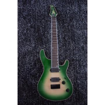 Custom Built Regius 7 String Maple Top Green Mayones Guitar Japan Parts