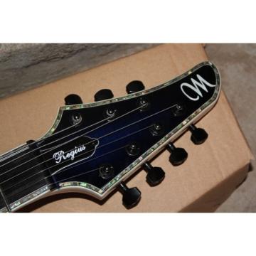 Custom Built Regius 7 String Transparent Dark Blue Mayones Guitar