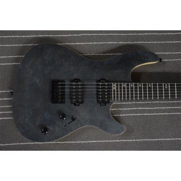 Custom Built Regius 7 String Gray Black Top Finish Mayones Guitar