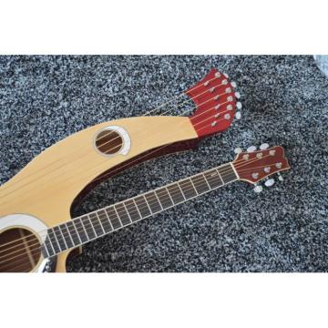 Custom Shop 6 6 8 String Acoustic Electric Double Neck Harp Guitar