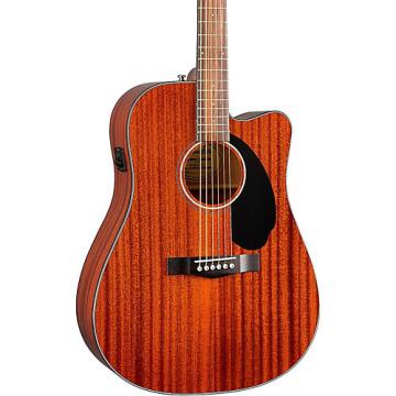 Fender Classic Design Series CD-60SCE All-Mahogany Cutaway Dreadnought Acoustic-Electric Guitar Natural