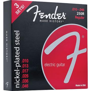 Fender 250R Super 250 Nickel-Plated Steel Electric Guitar Strings 3-Pack
