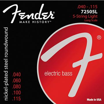 Fender 7250-5L Super Bass Nickel-Plated Steel Long Scale 5-String Bass Strings - Light