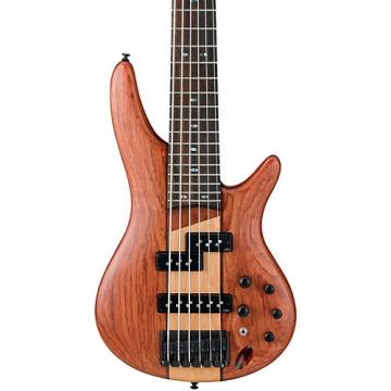 Ibanez SR756 6-String Electric Bass Guitar Flat Natural