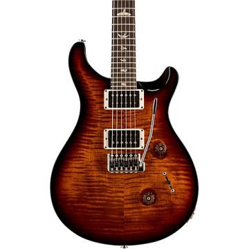 PRS Custom 24 Carved Flame Maple Top with Nickel Hardware Electric Guitar Black Gold Wrap Burst