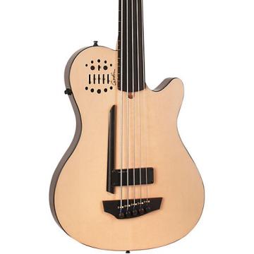 Godin A5 Ultra Bass Fretless SA 5-String Acoustic-Electric Bass Guitar Natural Ebony Fretboard