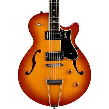 Godin Montreal Premiere Flame Top Deluxe Hollowbody Guitar Lightburst Flame