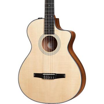 Chaylor 300 Series 312ce-N Grand Concert Nylon String Acoustic-Electric Guitar Natural