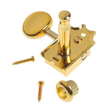 Musiclily Vintage Style Semiclosed 6-in-line Electric Guitar Tuner Tuning Key Pegs Machine Head Set Right Hand for Fender Squier Guitar Replacement, Gold