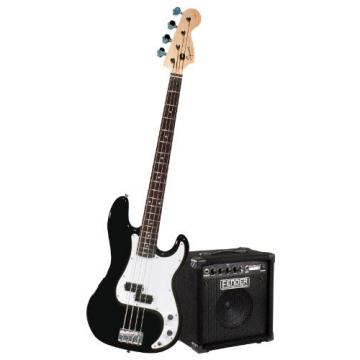 Fender Squier P Bass Pack with Rumble 15 Amp  - Black