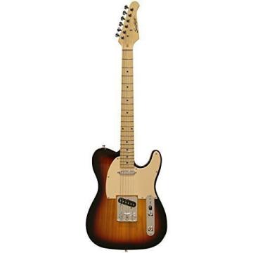 Sawtooth ST-ET-SBW Electric Guitar, Sunburst with Aged White Pickguard