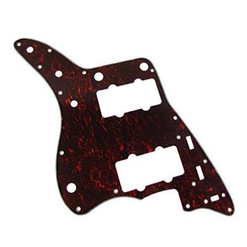 IKN Red Tortoise 4Ply Guitar Pickguard Scratch Plate for American Fender Style Vintage JM Guitar, with Screws
