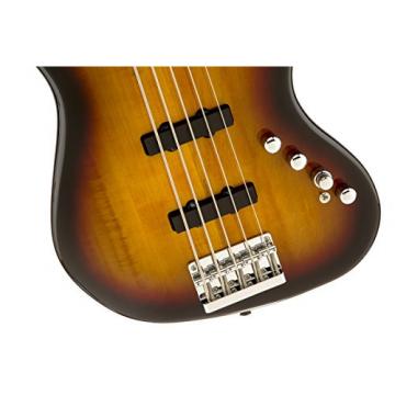 Squier by Fender Deluxe Active Jazz Bass V String, 3 Tone Sunburst