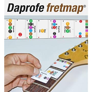 Daprofe 22 fret Guitar Fretboard Note Removable Vinyl Stickers Fits Stratocaster Les Paul and Acoustic Guitars