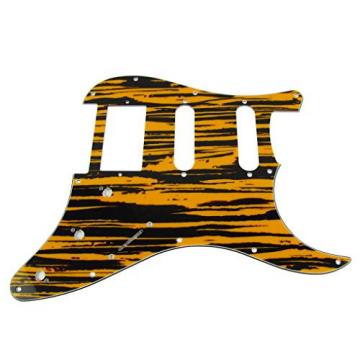 IKN HSS 3Ply Pick Guard Scratch Plate w/Screws for Squier Style Guitar,Tawny Stripe