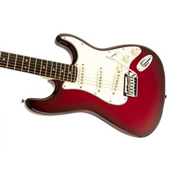 Squier by Fender Standard Stratocaster Electric Guitar - Crimson Red Transparent - Rosewood Fingerboard