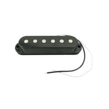 Musiclily 52MM Single Coil Pickup Bridge Pickup for Fender Strat Stratocaster Squier Electric Guitar Parts, Black Cover
