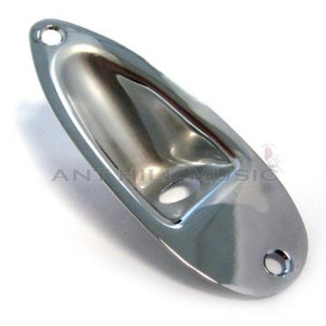 Recessed Jack Plate for Strat Style Guitars - Chrome
