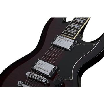 Schecter S-II CUSTOM STCB Solid-Body Electric Guitar, See-Thru Cherry Burst