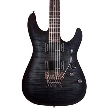 Schecter Guitar Research Demon-6 With Floyd Rose Solid Body Electric Guitar Transparent Black Burst