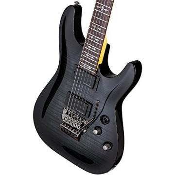 Schecter Guitar Research Demon-6 With Floyd Rose Solid Body Electric Guitar Transparent Black Burst