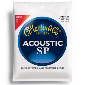 New Case of (12) Sets Msp4100 Phosphor Bronze Martin Sp Guitar Strings Light&quot;