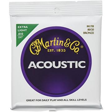 Martin M170 80/20 Acoustic Guitar Strings, Extra Light
