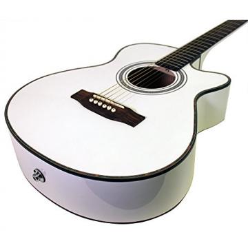 Martin Smith W-401E-WHT Electric Acoustic Guitar Cutaway, White