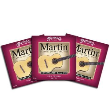 Martin Silver Classic Guitar Strings Ball End High Tension 28-43 M160 3 Packs