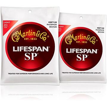 Martin SP 7100 Phosphor Bronze Lifespan Coated Acoustic Strings Light - 2 Pack