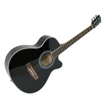 Martin Smith W-401E-BK Electric Acoustic Guitar Cutaway, Black