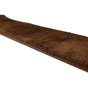 LeatherGraft Walnut Brown Genuine Suede Style 3 Inch Wide Guitar Strap - Suitable for All Electric, Acoustic, Classical &amp; Bass Guitars