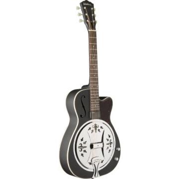 Washburn USM-R60BCE Resonator Guitar, Matte Black