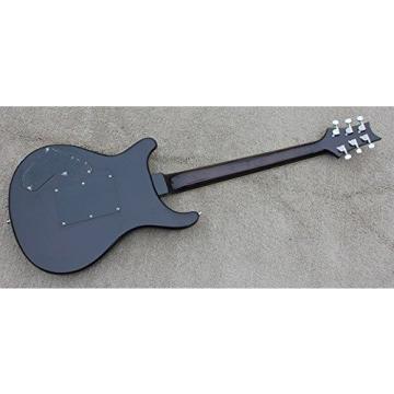 Full size electric guitar with maple venner in transparent black color