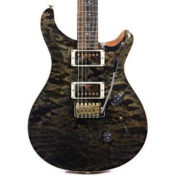 PRS CME Wood Library Custom 24 10 Top Quilt Obsidian w/Pattern Regular Neck