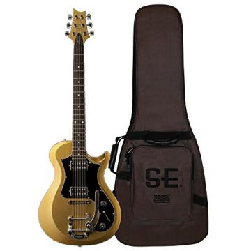 PRS D4TD04_EC S2 Standard 24 Electric Guitar, Egyptian Gold Metallic with Dot Inlays &amp; Gig Bag