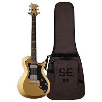 PRS T2SD06_EC S2 Singlecut Standard Electric Guitar, Egyptian Gold Metallic with Dot Inlays &amp; Gig Bag
