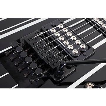 Schecter Guitar Research Synyster Gates Custom Electric Guitar - Black with Silver Pinstripes