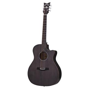 Schecter 3716 Acoustic Guitar, Satin See-Thru Black