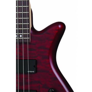 Schecter Stiletto Custom-4 Electric Bass Guitar (4 String, Vampyer Red Satin)