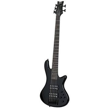 Schecter 2843 5-String Bass Guitar, Gloss Black