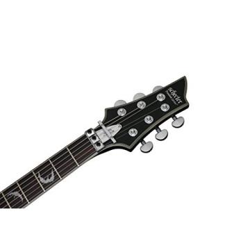 Schecter Damien Platinum 6 Floyd Rose-Sustainiac Guitar, Satin Black, 1189 PACK