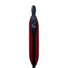 Custom Eyeland Bass Guitar Strap - Bass Xtra Clef Black on Red with Red Spider Web Bass Clef  Blk O
