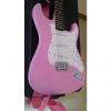 Custom Fender Squier Series 6-String Electric Pink/ White