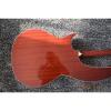 Custom Made Natural Finish Double Neck Harp Acoustic Guitar In Stock