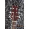 Custom Made Natural Finish Double Neck Harp Acoustic Guitar In Stock