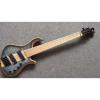 Custom Built Mayones Gray Flame Maple Top 6 String Electric Bass