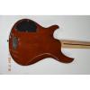 Custom Shop 5 Strings Red Brown Quilted Maple Body 9V Battery Bass