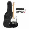 Professional Electric Guitar Black with Amplifier Bag Strap Tool Pick