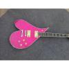 Custom Shop Pink Flame Maple Body Heart Electric Guitar